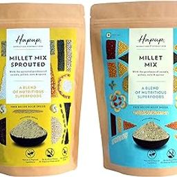 Hapup Millet Mix Sprouted & Millet Mix, (Ragi, Jowar, Bajra, Foxtail & more/No Preservatives, No Added Sugars & No Artificial flavor) Combo Pack 250 Gm Each (Pack of 2)-image-72