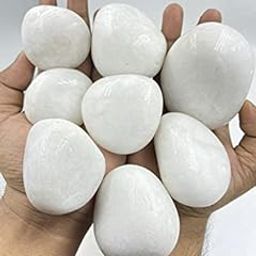 Bum Bum Bhole 5kg Double Polished Supper Big White Polished Pebbles for Garden & Home D?cor Planters, Aquarium Decoration, Fountain, Landscaping, Plants, Vase Decoration (50 to 75 MM)-image-8