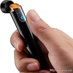 Texton Premium Smart Electric Round Shape Stylish Cigarette Lighter, High Sensitive Touch Sensor with USB Rechargeable Portable, Windproof, Flameless Igniter Coil Lighter for Cigarette_1-image-60