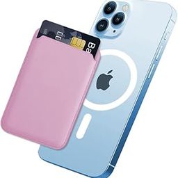Mizi MagSafe Wallet, Magnetic Phone Vegan Leather Wallet - Slim 3 Cards Holder for iPhone 15/14/13/12 Series - Pink-picture-24