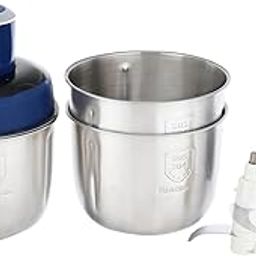 BIYALI Electric Food Processor – Meat Grinder, Garlic Peeler, Vegetable &Fruit Chopping Machine – 3 Stainless Steel Bowls – 2 Speed For Baby Food/Meat/Fruits/Nuts with 4 Sharp Blades (2.5 liter, 500W)-image-46