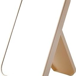 Simois Tabletop Mirror Foldable Small Portable Foldable Mirror Cosmetic Mirror Vanity Mirror with Stand Simple Folding Makeup Mirror with Stand, Travel Mirror (Pack of 1, Beige)-40