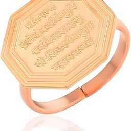 Copper Shivaji Maratha Raj Mudra (Royal Seal) Adjustable Free Size Finger Ring For Unisex-image-8