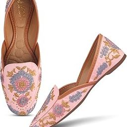 Women's Designer Embroidered Jutti | Handcrafted Pearl & Bead Work | Traditional Ethnic Footwear for Weddings & Festive-image-84