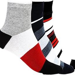 Men's Cotton Solid Ankle Socks, Free Size, Pack of 3 (Multicoloured)-picture-7