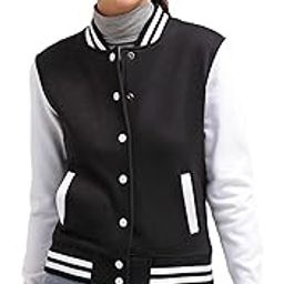 Stylish Regular Fit Long sleeve Button Up Varsity Jacket for Women-image-114