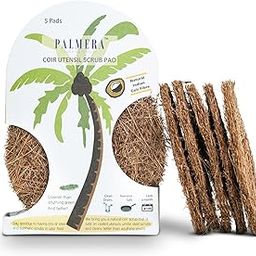 Palmera Natural Coir Utensil Washing Scrub | Stain Removal | 10 Cm - Round (Pack of 5)-image-13
