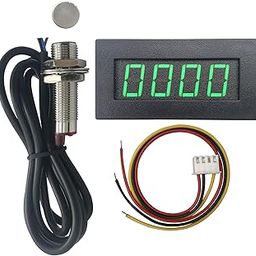 DIGITEN 4 Digital Green LED Tachometer RPM Speed Meter+Hall Proximity Switch Sensor NPN-23