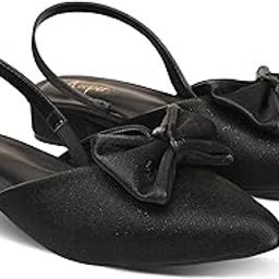 Front Bow Décor Pointed Toe Flat Mules for Girls-26
