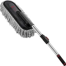 C.Herry Car Duster, Extendable Long Handle Microfiber Exterior Scratch Free Car Cleaning Tool, Car Duster Brush for Truck,Pickup,SUV,Motorcycle, Vehicles Cleaning,Multicolor-32