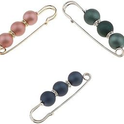 ™ 3x ABS Pearls Rhinestone Spacer Beads Safety Pin Brooch Clip Pink Blue Green | Pins & Brooches | Fashion Jewelry-image-62