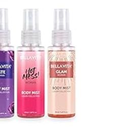 Bella Vita Luxury Women Body Mist Travel Size For Woman With Date Senorita Glam & Hot Mess Refreshing Floral Fruitylong Lasting Fragrance 50Ml Each Date Woman Eau De Parfum,20 Ml,Assorted-image-64
