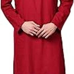 Men's Cotton Linen Solid Kurta Pajama Set Mandarin Collar Casual Party Dress-image-23