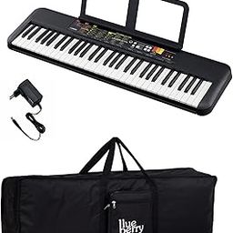 Yamaha PSR-F52 Digital Keyboard 61 Keys With Adapter & Blueberry Black Cover Bag-19