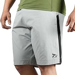 Gym Hound Men's Athletic Performance Shorts, Quick-Dry Fabric, Side Stripe Design, Beige and Black, for Running and Sports-picture-17