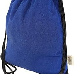 cotton fabric sack bag for men & women daily use/gifting/traveling/sports/gym etc. Colour - Navy Blue/Pack of 1 / size - 14wx17h-26