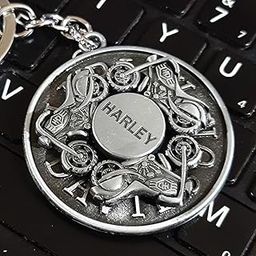 Anime/Marvel 360-Degree Rotating Keychain – Premium Metal Keyring | Stylish Collectible for Fans | Durable & Lightweight (Harley Davidson, 1)-image-24