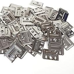 PVC Wall Panel WPC Louver Cladding Clips GI Galvanized Steel Clamp Buckle Interlocking Hanging Bracket Silver Furniture Fixing for Integrated Panels Pack of 100 Pieces-picture-18