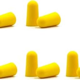 5-Pair | Ear Foam | Yellow color | Tapered shape | with Manual-10