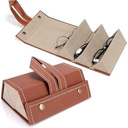 3 Slot Foldable Sunglass Organizer | Wall Hanging Sunglasses/Spectacle Holder Rack | Durable Synthetic Leather-image-41