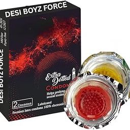 DESI BOYZ FORCE Latex Condom, Standard Size, Unscented, Clear-picture-0