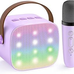 Kidara SingStar Karaoke Speaker and Wireless Mic for Kids Toddlers Bluetooth Portable for Girls Boys Perfect Birthday Gifts Ages 4, 5, 6, 7, 8, 9, 10+ Years Purple-17