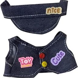 CALANDIS™ Plush Doll Waistcoat Top with Hat Make Your Doll for 15cm/17cm Doll for Kids-image-35