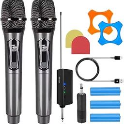 MOCKING BIRD UHF Dual Wireless Microphone with Rechargeable Receiver| Handheld Dynamic mic for Singing, Speech, Wedding, Party, Karaoke Mike| 4+ Hours Receiver Battery Backup-18