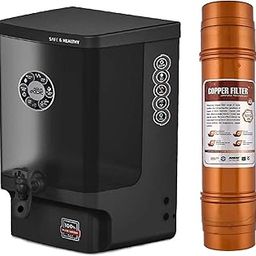 Noir Aqua Jade RO Water Purifier with Active Copper RO + UV + UF + TDS Control + Pre Filter & Accessories, Premium RO Water Filter System for home 10 Ltrs, 8 Stage-image-7