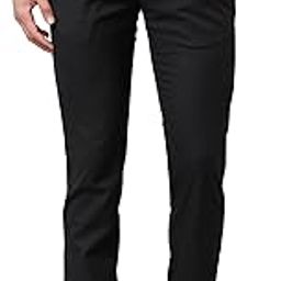 Men's Slim Fit Mid Rise Poly Viscose Blend Solid Pattern Flat Front Formal Trouser-picture-20