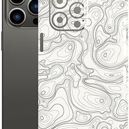 AtOdds Mobile Skin Sticker Wrap | Compatible for iPhone 13 PRO | Scratchproof Matte Finish | Full Coverage for All Sides & Camera Protection (White-Terrain)-image-13
