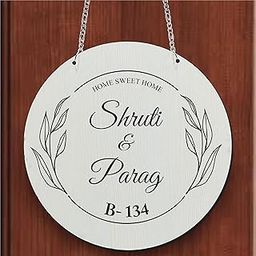 Precious Arts "Personalized Door Name Plate - Custom Engraved Wood Sign for Home or Office - Elegant and Unique Housewarming Gift" 10x10 Inch (C)-image-4