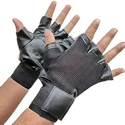 ZaySoo Gym Mesh Gloves for Weight Lifting Gym Gloves Fitness Training Protector - Free Size-image-6