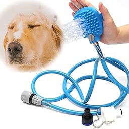 SILENCIO Dog Shower Attachment, Shower Sprayer and Scrubber, Pet Bath Brush with Indoor & Outdoor Adaptors, Pet Bathing Tool, Massager Shower Sprayer, Shower Accessories for Dog Cat Horse Grooming-20