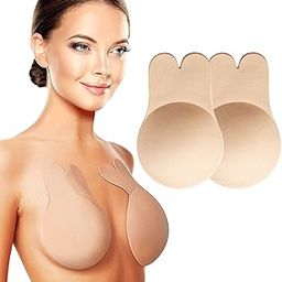 Sticky Bra.Invisible Adhesive Bra.1-Pairs Reusable Strapless Backless Anti-Penetration Point Lift up Nipple Covers for Women� Multicolour-image-21