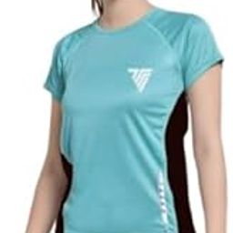 Women's Quick-Dry Athletic T-Shirts | Lightweight, Moisture-Wicking Activewear for Gym, Running & Yoga | Slim Fit, Breathable & Anti-Odor Sports Tee | Pack of 1-Sky Blue-L-picture-16