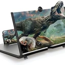 5 Years Warranty Upgraded 3D Screen Magnifier with Foldable Mobile Stand, HD Phone Screen Enlarger Video Amplifier, Universal Support for iOS & Android Smartphones, for All Phones (Black)-image-71