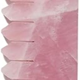 Maitri Export Handmade Natural Rose Quartz Comb for Head Massage Natural Scraping Hair Comb Scalp Care Massage Tool SPA Acupuncture Relaxation Trigger Point Treatment (Rose Quartz)-image-2