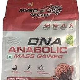 MuscleGarage Nutrition DNA Anabolic Mass Gainer, High Protein Mass Gainer/ 4.5kg (10LBS), Choco Caramel-image-16