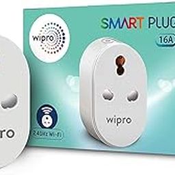 Wipro 16A Wi-Fi Smart Plug with Energy Monitoring- Suitable for Large Appliances like Geysers, Microwave Ovens, Air Conditioners (Works with Alexa and Google Assistant)- White-1