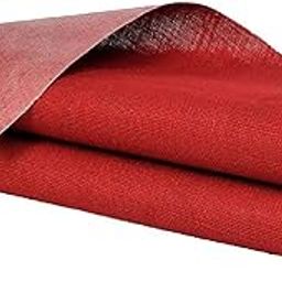 SRP Craft Laminated Colour Jute Fabric Used for Making Jute Bags, Art & Craft, Home Décor, Perfect Decoration for Wedding, Event, Gardening, Gift Wrapping.– Width 50 inch - Colour : Red (1 Meter)-picture-19