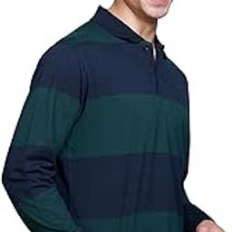 Full Sleeve Polo T-Shirt for Men Stripe || Cotton Long Sleeve Collar Tshirt for Men-image-56