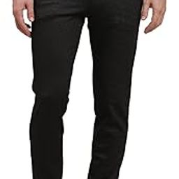 Men Cotton Stretch Black Solid Ultra Slim Fit Formal Trouser-image-10
