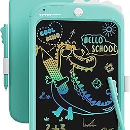 Proffisy LCD Writing Tablet Dinosaur Toy for Kids,10 inch Writing Pad with Lock Function, Erasable, Drawing, Playing, Spelling, Educational Learning Toy Gifts for 3 4 5 6 Years Old Boys Girls (Blue)-7