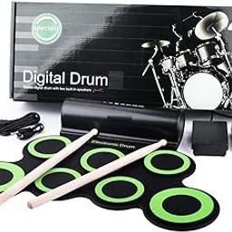 Powerpak G3001A Hand Roll Up Electronic Drum Pad (Black/Green)-image-59