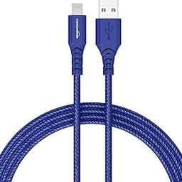 Amazon Basics USB A to Lightning PVC Molded Nylon MFi Certified Charging Cable (Blue, 1.2 meter)-17