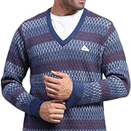 Mens Self Design V Neck Full Sleeve Pullover (1243169VN)-image-12