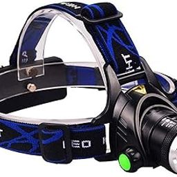 SARJAK with Rechargeable Batteries, DLAND LED Light Waterproof Zoomable 3 Modes 1000 Lumens Hands-Free Headlight Torch Flashlight-2