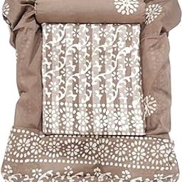 Unstitched Cotton Dress Material with Batik Block Print from Bombay Batik in a Beautiful Brown Color, Includes a Mulmul Dupatta (Sizes: Top - 2.5 M, Bottom - 2.25 M, Dupatta - 2.25 M)”-picture-7