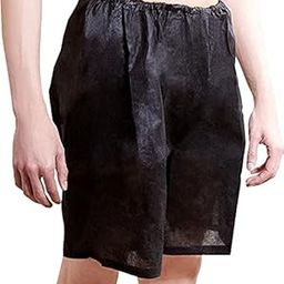 Disposable Boxer Shorts for Men Ideal for Travel, Hospital, Steam Bath, Spa, Massage, Salon - Pack of 10 - (Black Colour) (Free Size)-19
